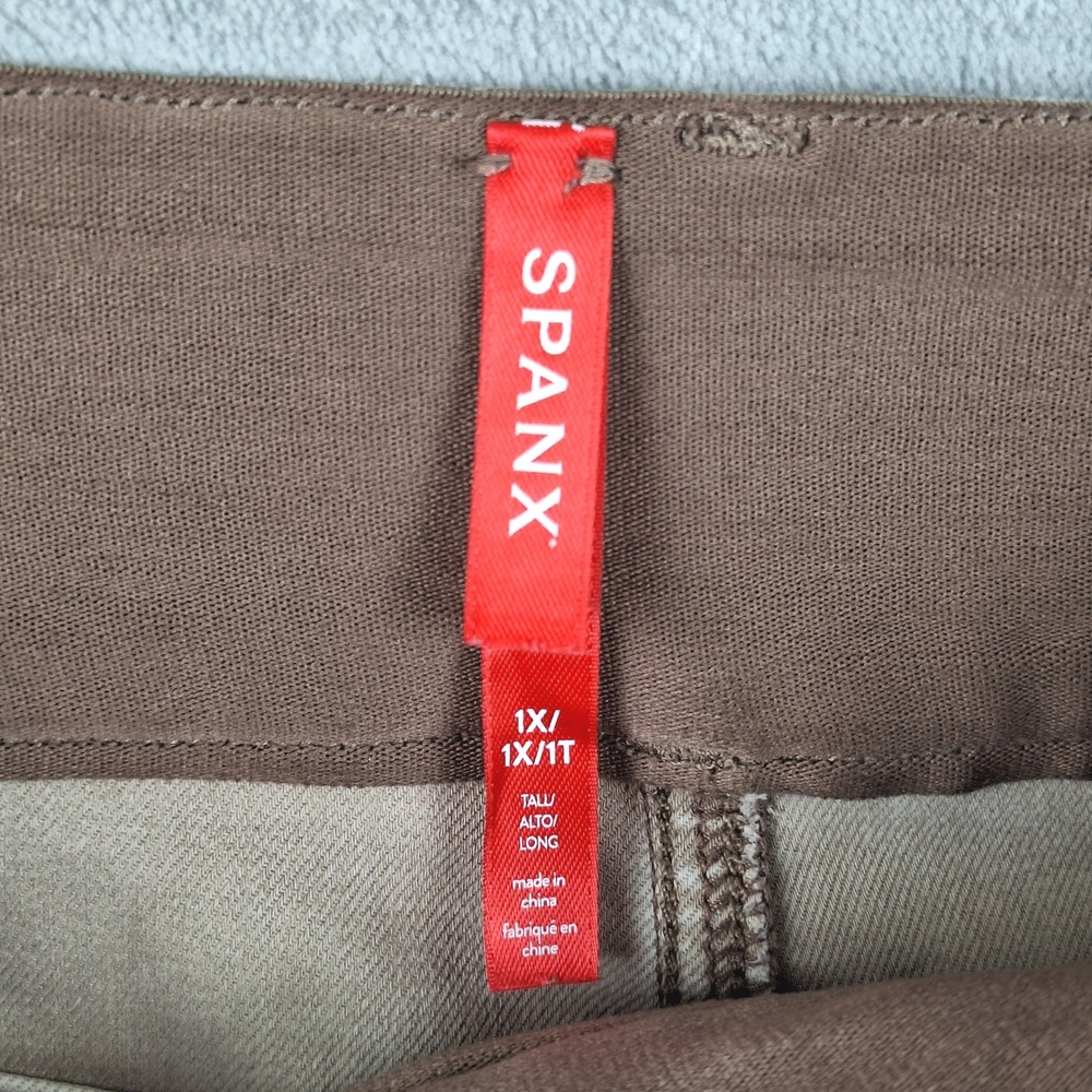 Spanx Pants 1X‎ Tall Wide Leg Stretch Cropped High Rise Pull On Shaping Office - Picture 2 of 11